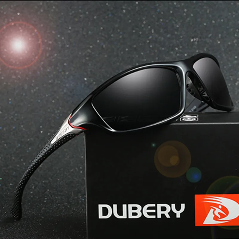 DUBERY Vintage солнцезащитные очки поляризованные мужские для мужчин Goggle Shades Drive Черный