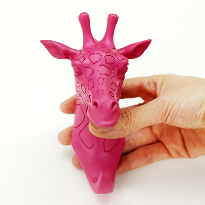 Ретро 3d смолы головой животного ремесел Крючки для халатов украшения стены