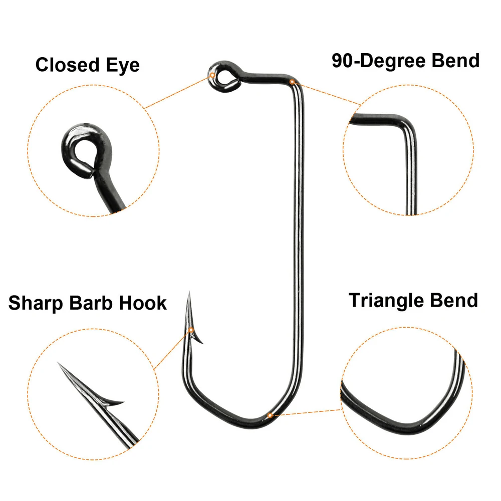 180 шт высокоуглеродистой стали колючая Абердин джиг рыболовные крючки 7150