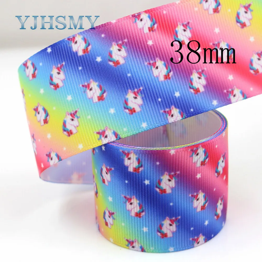 YJHSMY G-18815-947 25/38 мм 10 ярдов ленты с мультяшным принтом аксессуары для волос ручной