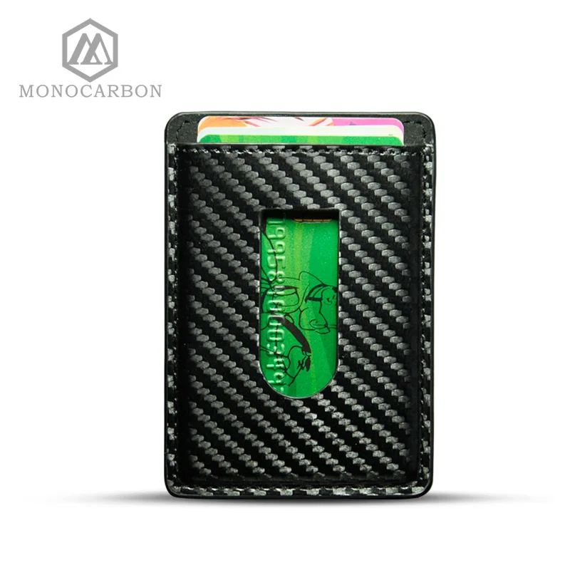 Monocarbon 2018 мода углеродного волокна шаблон кредитной держатель для карт Красочные