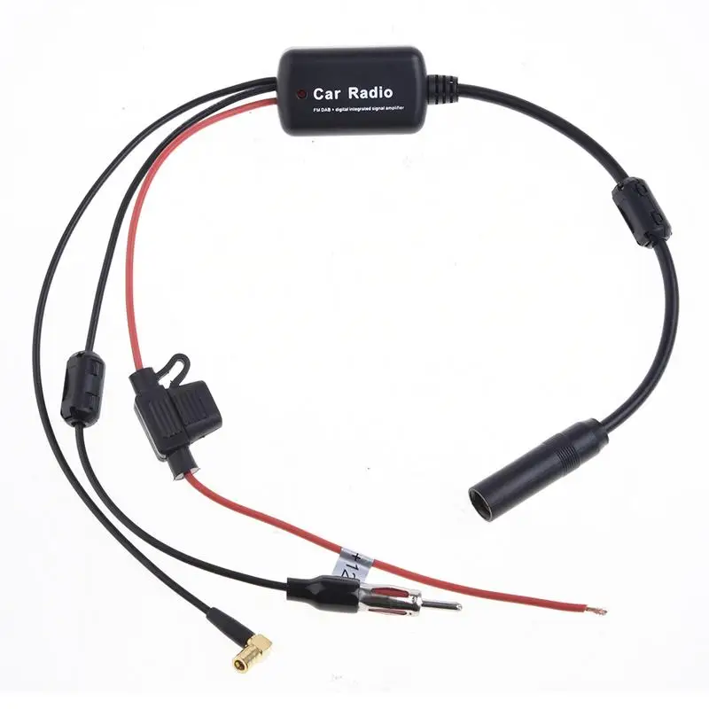 Universal DC12V-24V 2 In 1 660mm SMB Plug Auto Car Radio FM Antenna DAB Receiver Signal Amp Amplifier Booster Accessorizes | Автомобили и