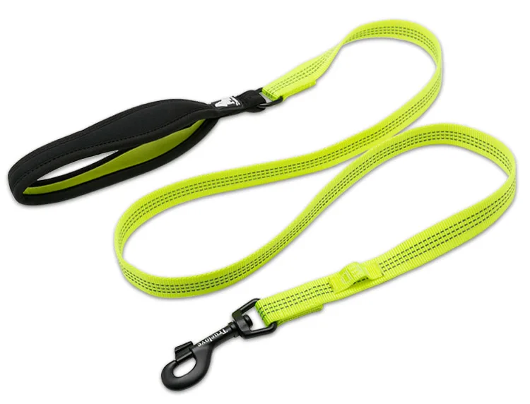 neon yellow Truelove нейлоновые поводки для собак, поводки для собак, светоотражающие поводки для бега, мягкий поводок с ручкой для собак, товары для собак, Прямая поставка - Цвет: neon yellow