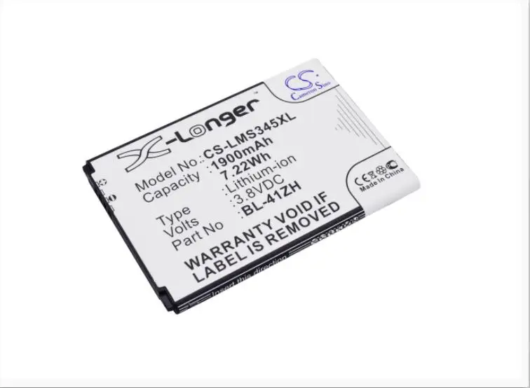 Аккумулятор Cameron Sino 1900 мАч для LG C40 Power D213 D290N Destiny H320MB H324 H326t H340N H343 H345 L Fino L21G BL