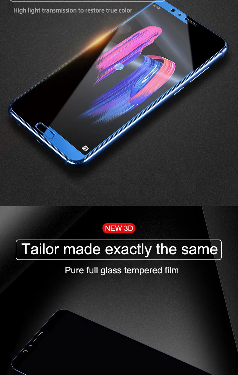 Полное покрытие против царапин Закаленное стекло для Huawei Honor 8 9 V10 V9 Play высокое качество Защитная пленка для экрана Honor 9 Lite