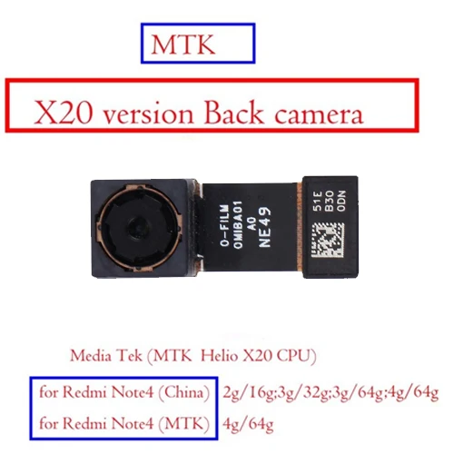 Новый оригинальный протестированный шлейф для задней камеры Xiaomi Redmi 4 Pro 4X 4A Note global