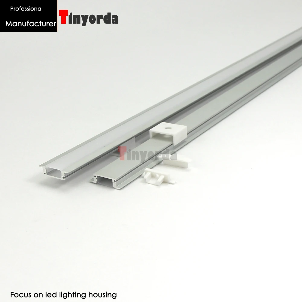 Tinyorda 100 шт. (длина 2 м) Led профиль Alu канала для 12 мм Светодиодная лента