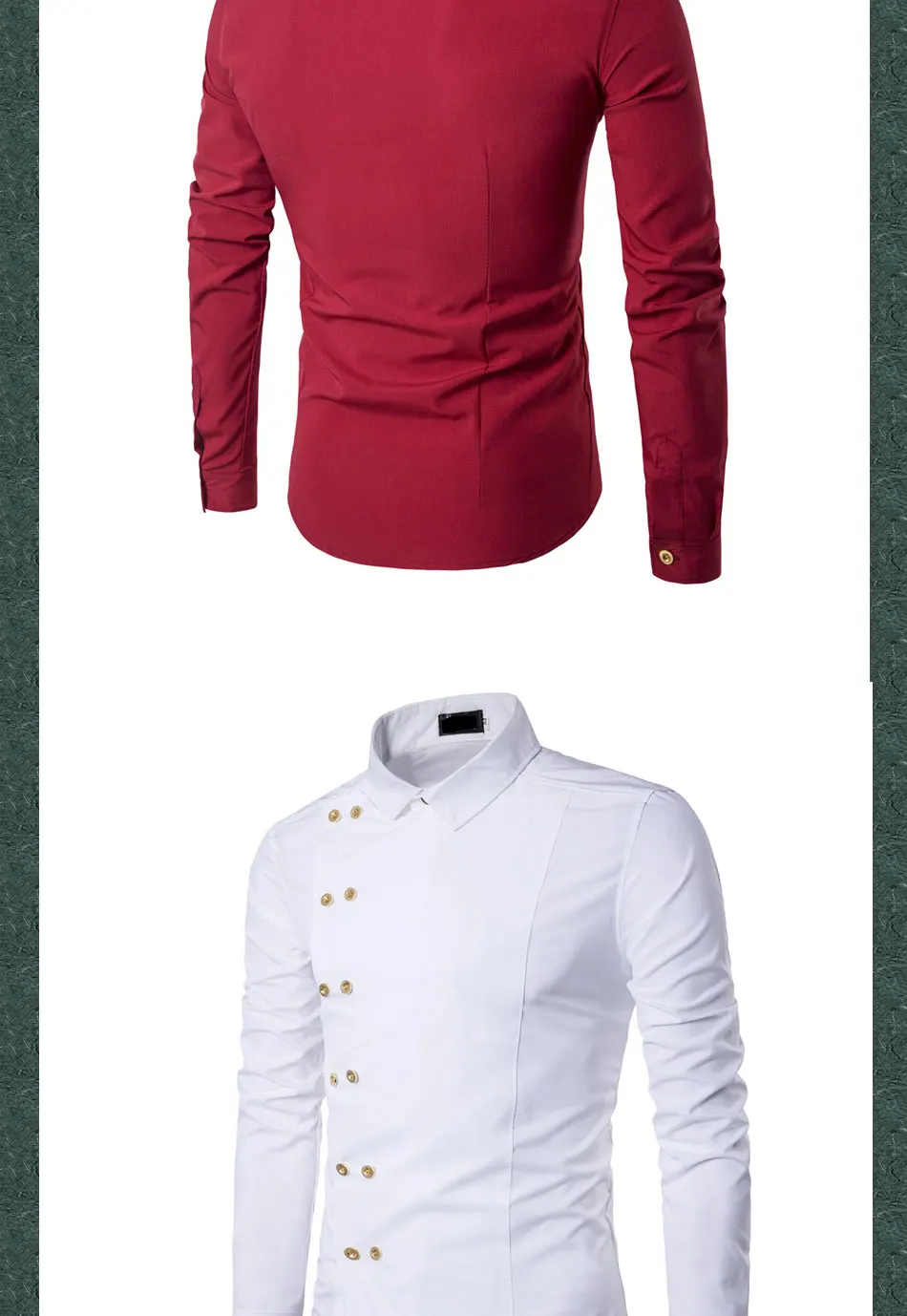 Хит, модные мужские смокинги с длинным рукавом, camisa social masculina, приталенные повседневные двубортные мужские рубашки для джентльменов