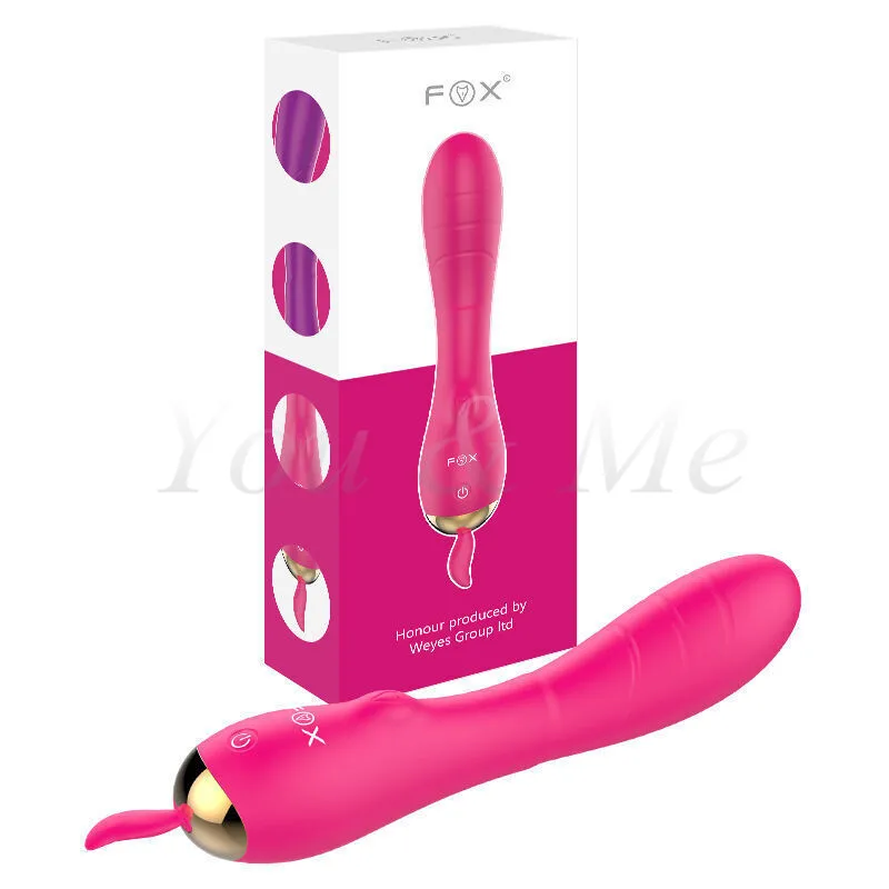 Лиса USB Перезаряжаемые G-Spot Vibes вибрирующий Волшебный жезл массажер вибратор