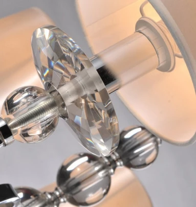 Modern brief k9 crystal pendant light living room bedroom lamp fabric | Лампы и освещение