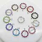 Пряжки для женщин, Круглые, со стразами, 16 мм, 10 шт.лот