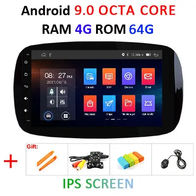 Ips DSP 4G 64G " Android 9,0 1din Автомобильный gps радио для Mercedes Benz Интеллектуальный мультимедийный проигрыватель Авто Стерео без автомобильного dvd-плеера - Цвет: 9.0 4G 64G IPS
