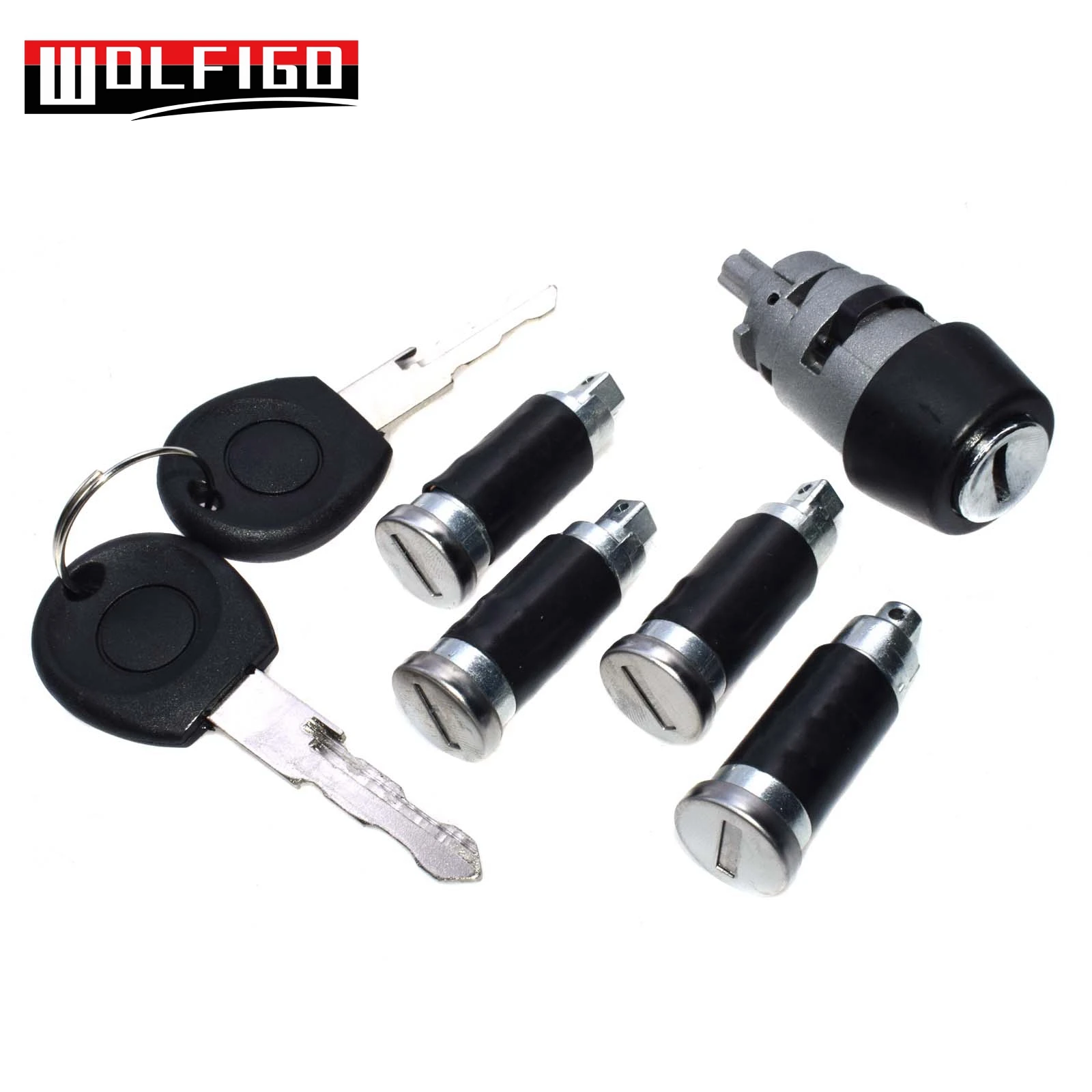 WOLFIGO Новый 4 x Корпус дверного замка + комплект зажигания для VW TRANSPORTER MK4 CARAVELLE 701837205