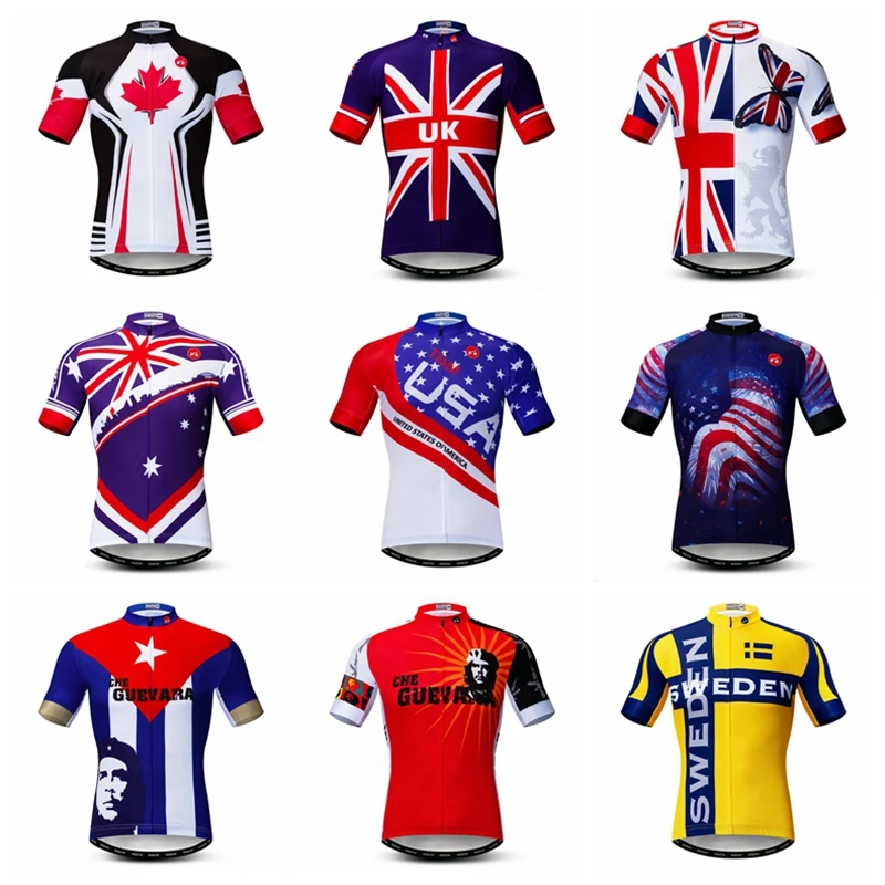 

Weimostar National Team Mens Cycling Jersey Summer MTB Bike Bicycle Shirt Quick Dry Cycling Wear Clothing Maillot Ciclismo