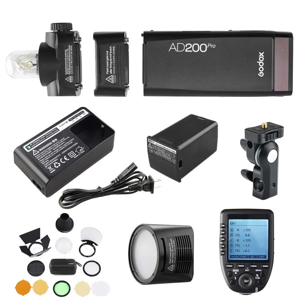 add Xpro H200R AK-R1 Карманная вспышка Godox AD200Pro ttl 200Ws 2,4G HSS 1/8000 2900mAh литий-ионная батарея Внешняя вспышка для Canon Nikon sony Olympus Fuji - Цвет: add Xpro H200R AK-R1