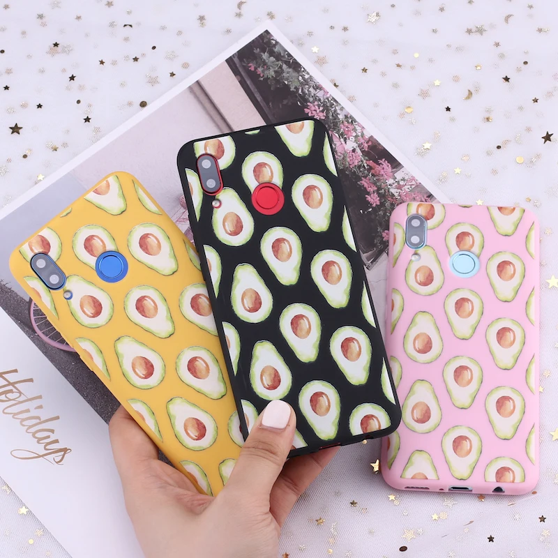 

For Xiaomi Mi Redmi Note 5 6 7 8 9 10 lite Pro Plus Cute Avocado Cartoon Art Candy Silicone Phone Case Cover Capa Fundas