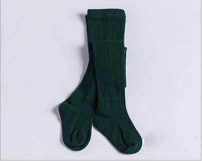 dark green VEENIBEAR/ г. Весенние хлопковые колготки для девочек Детские теплые колготки карамельного цвета теплый чулок для маленьких девочек От 4 до 9 лет - Цвет: dark green