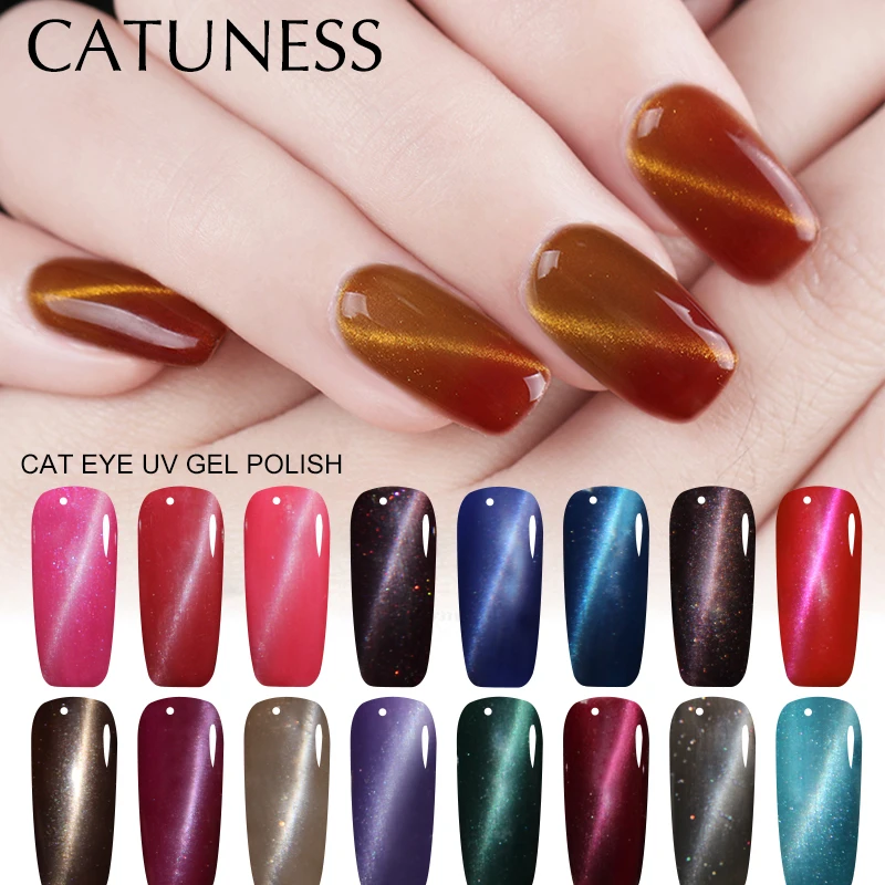 CATUNESS поддельный Гель лак для ногтей длительный 3D эффект кошачьих глаз УФ