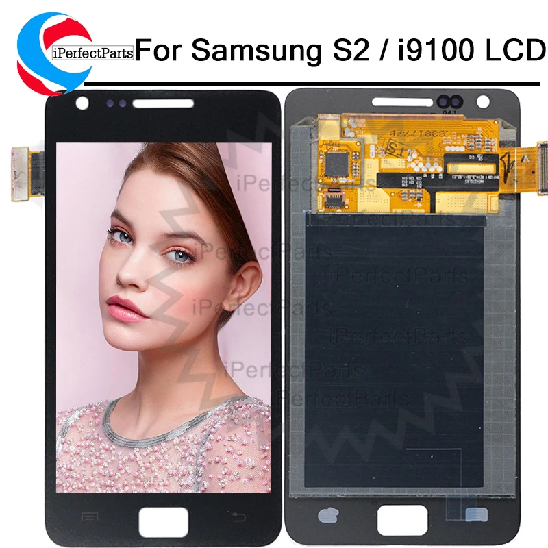 AMOLED 4 3 &quotдля Samsung Galaxy SII S2 i9100 GT-i9100 ЖК-дисплей Сенсорная панель экран дигитайзер в