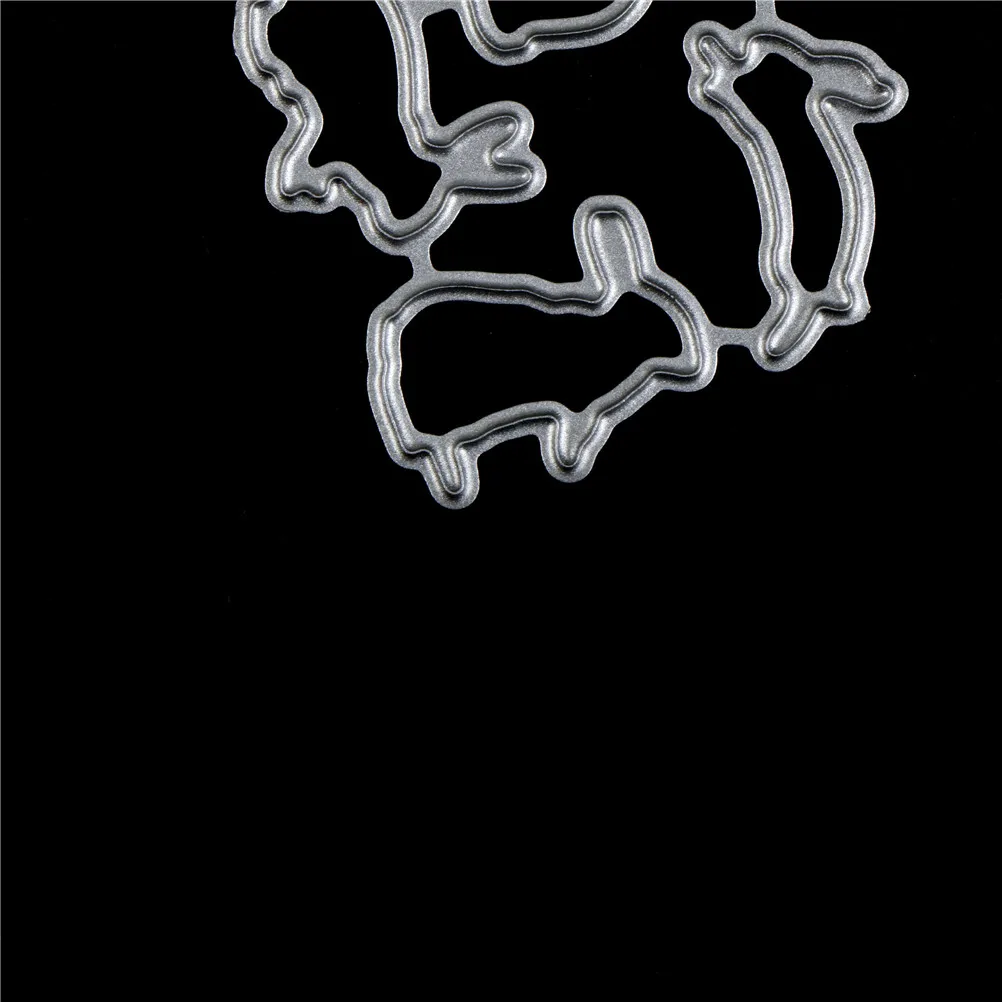 DIY Изготовление Бумажных открыток кролик металлические Вырубные штампы и