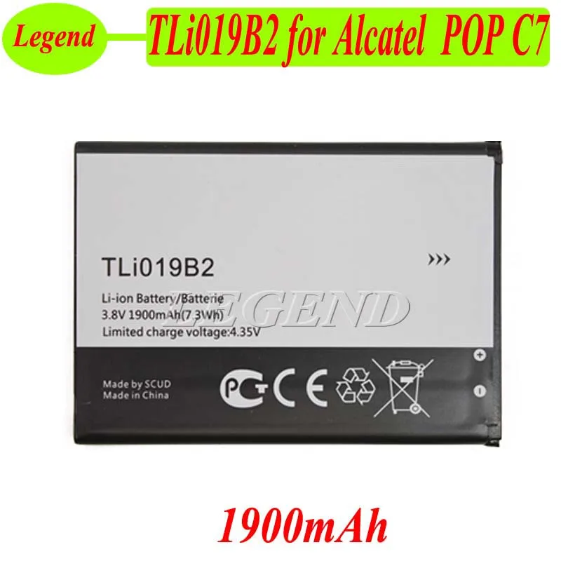ALCATEL one touch POP C7 OT 7041 7041D dual CAB1900003C2 TLi019B2 аккумулятор 1900 мАч 100% оригинальная