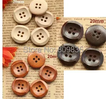 30 шт./лот новые винтажные круглые деревянные пуговицы швейные 20 мм для одежды (SS