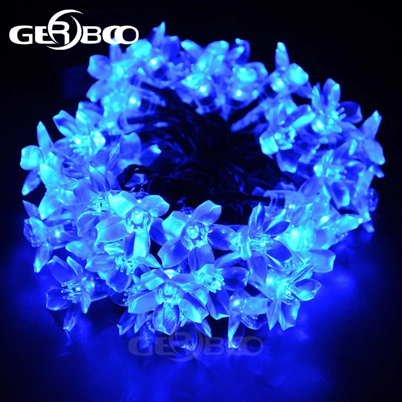 Солнечные светодиодные гирлянды для праздников 100Led вишня подвеска свадебный
