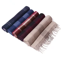100goat cashmere new fashion boutique color plaid thick long scarfs for men 30x180cm wholesale retail