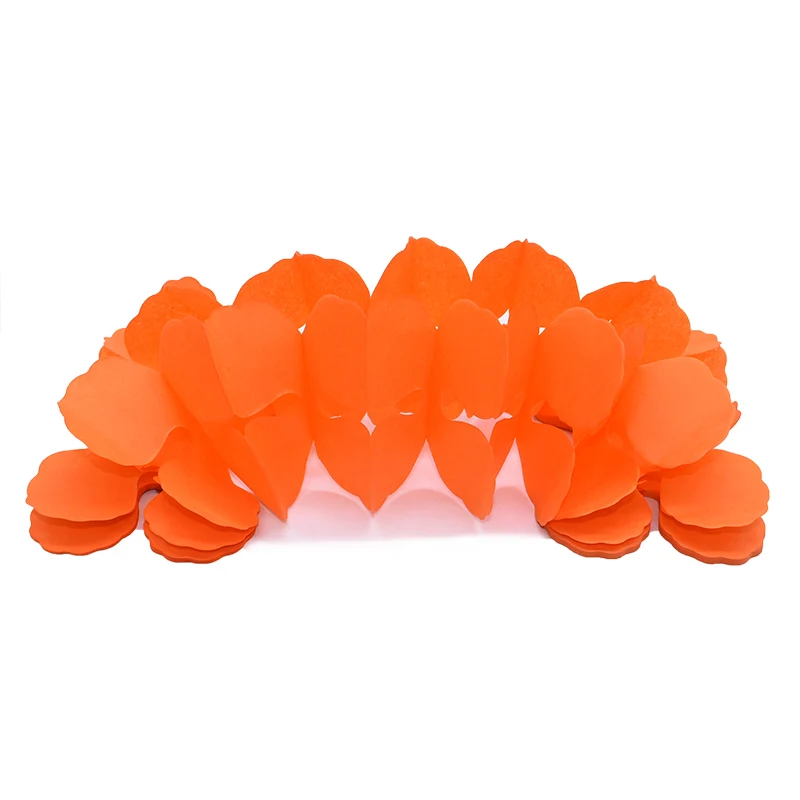 orange 3D 3,6 м красочная четырехлистная бумага в виде клевера цветочные гирлянды для свадьбы, дня рождения, фотографии фоновое украшение - Цвет: orange