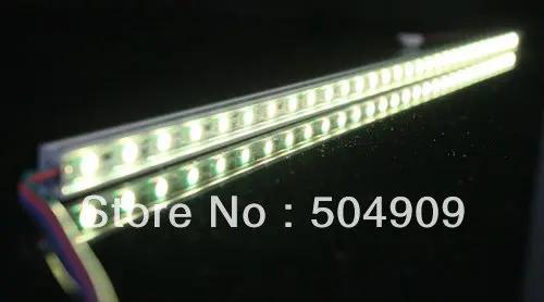 Lot=5x 50cm 30-LED SMD 5050 Strip Grill Lights Bar Groove Hard Rigid Waterproof IP65 DC 12V Warm White