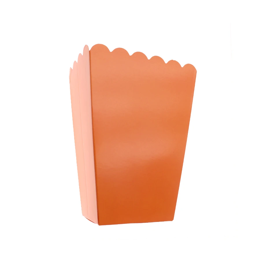 6 шт./лот одноразовая посуда твердая красная бумага попкорн солома на день