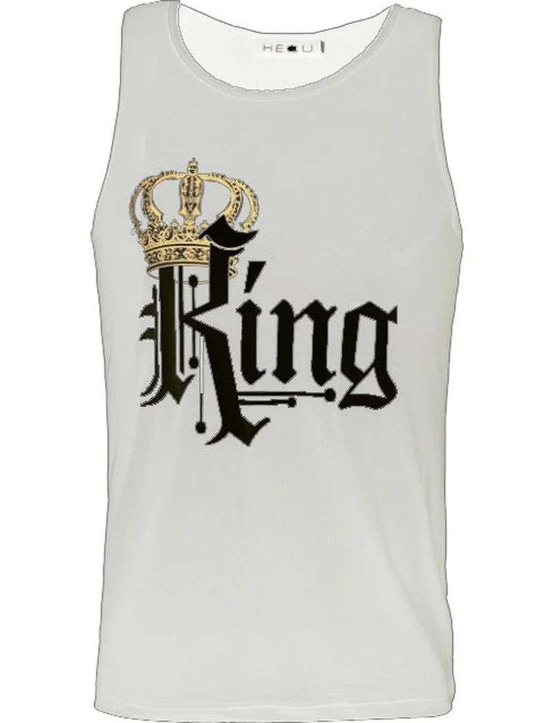 ZOGAA Couples Men and Women Vest T-Shirt Casual tops King Queen Crown Printed tank women men clothes 2018 vest t shirts | Женская одежда