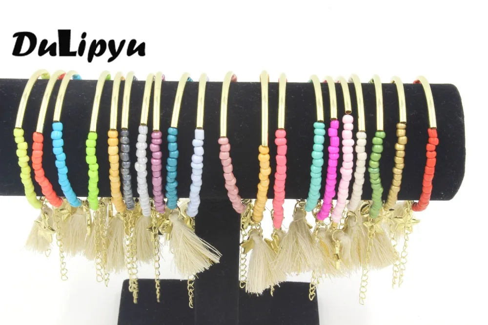 Простой браслет Роскошные Bijoux женские браслеты Браслеты Дружба семян бисера в
