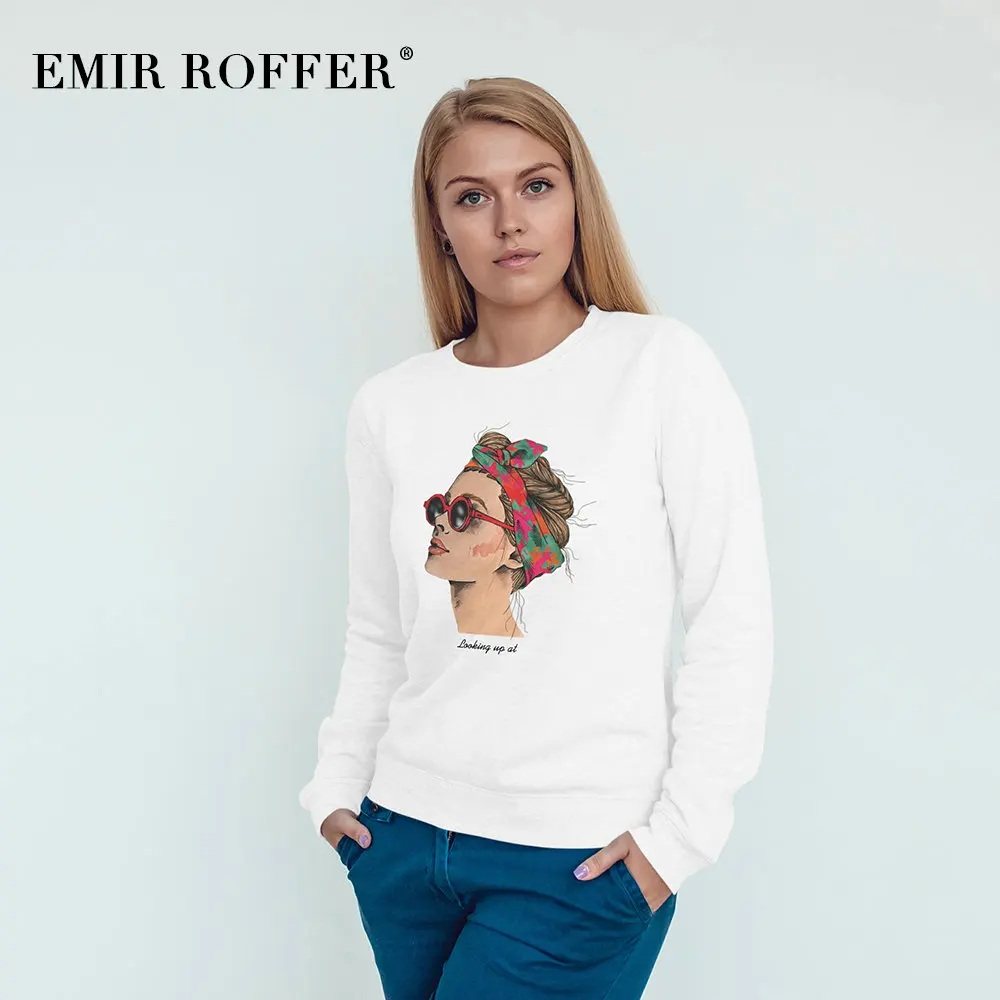 EMIR ROFFER 2018 модная уличная одежда Харадзюку толстовки женские большие размеры с