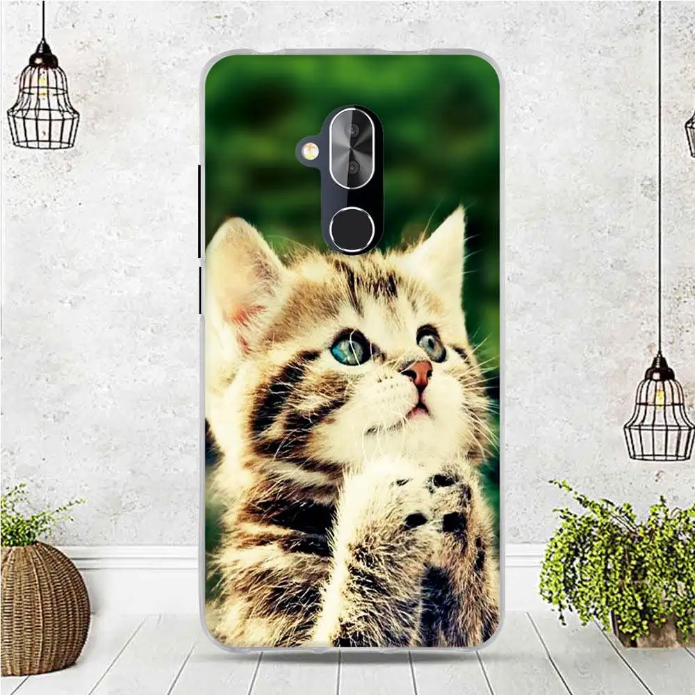 Мягкий силиконовый мультяшный чехол для телефона Alcatel 7 с рисунком животного
