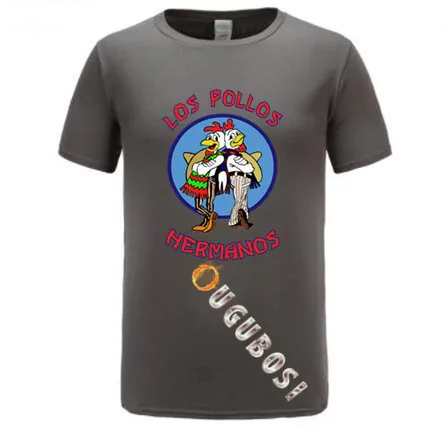 Мужская модная рубашка с надписью во все тяжкие 2019 Los Pollos Hermanos футболка короткими