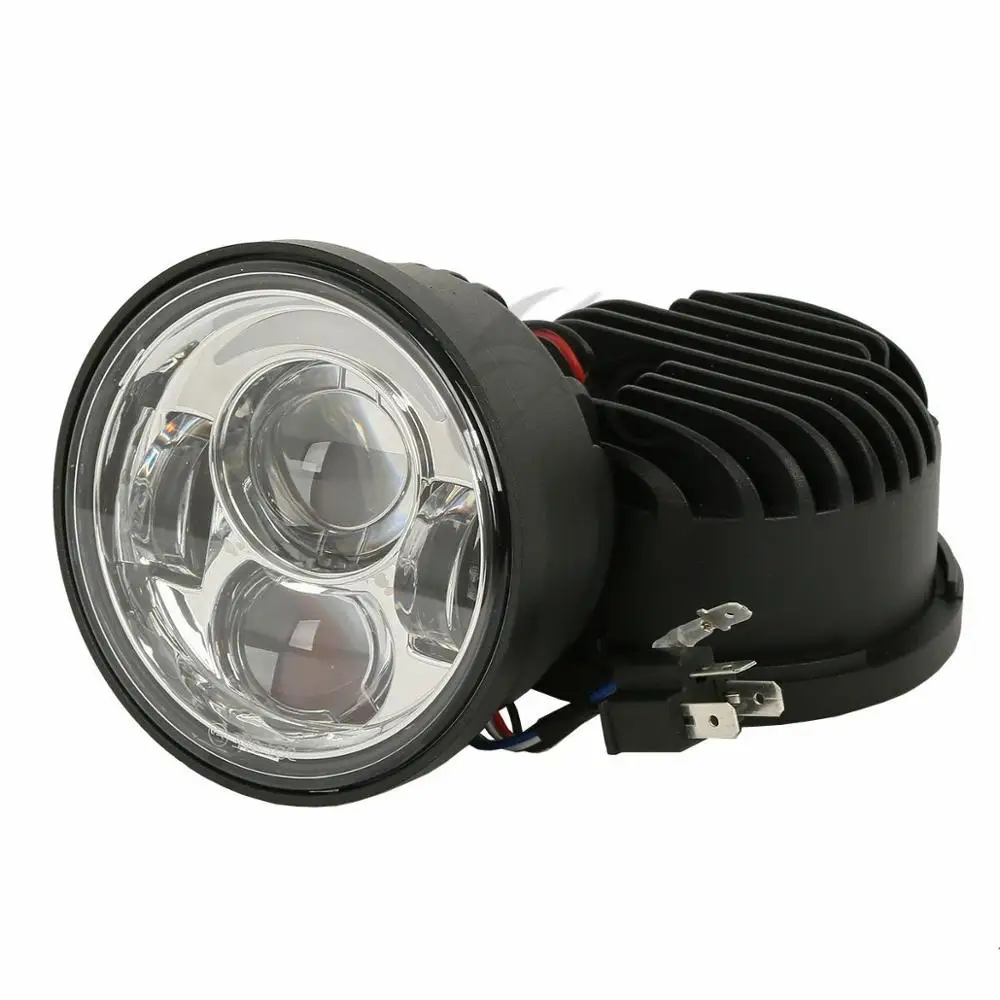 

4.65" Black/Chrome LED Headlight Lights For Harley Dyna Fat Bob FXDF 2008-2016 15 14