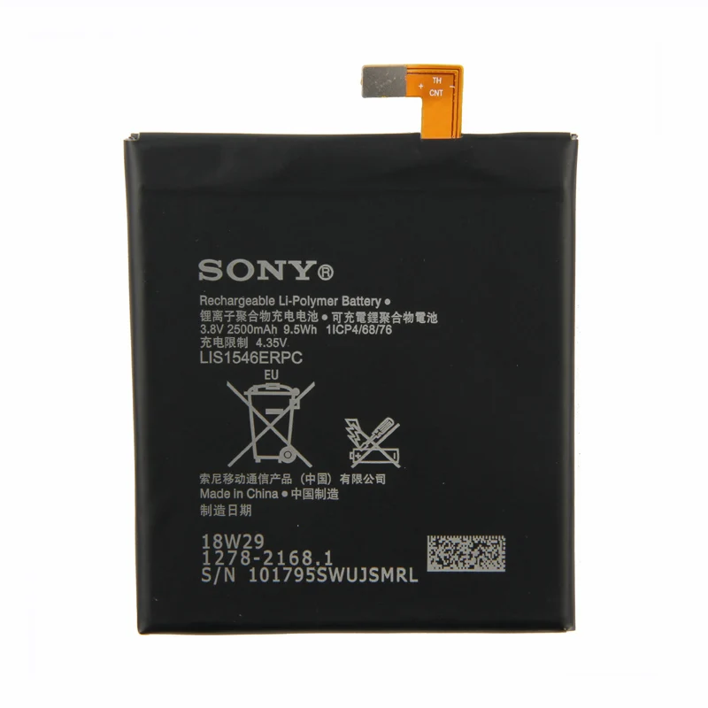 Оригинальный аккумулятор Sony LIS1546ERPC для Xperia C3 T3 S55T S55U D2502 D2533 M50W D5103 2500 мАч|battery for|battery