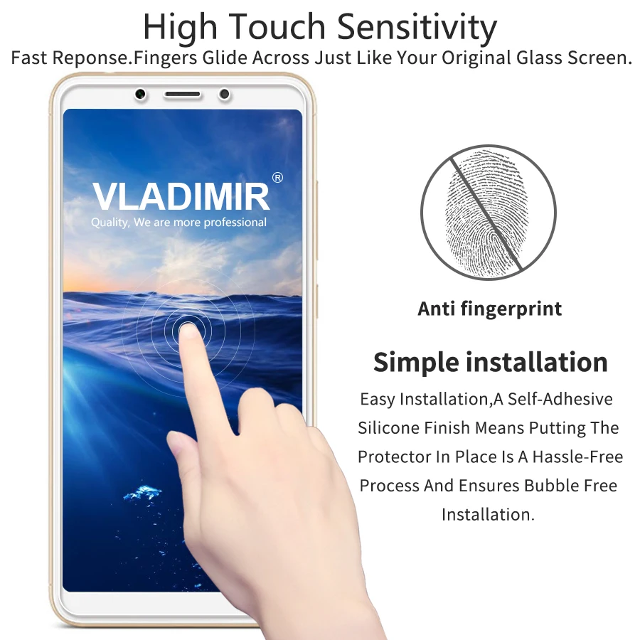Владимир 2 шт. закаленное Стекло для Xiaomi Redmi 6 защитная пленка протектор экрана 2.5D