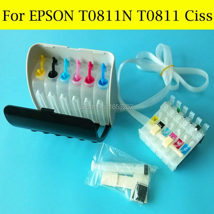1 комплект непрерывной системы подачи чернил для Epson Stylus Photo 1410 1430W T50 TX700W R270 R290 RX590