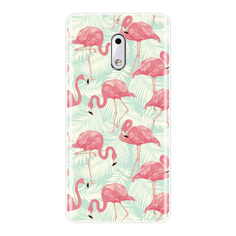Fashion Flamingo Phone Case For Nokia 1 2 3 5 6 8 Silicone Soft Back Cover 7 Plus X6 | Мобильные телефоны и аксессуары