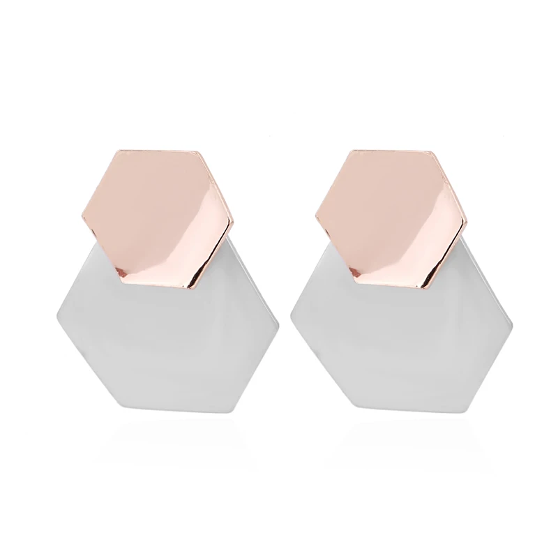 Simple Square Drop Earrings Stitching Color Geometry Punk Earring Ethnic Dangle Charm For Women Jewelry brincos bijoux | Украшения и