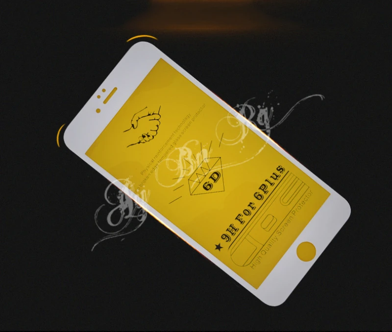 6D полное покрытие закаленное стекло протектор экрана для iphone 8 7 Plus 6 6S Xs Max Xr X 9H изогнутые края стеклянная пленка черный белый
