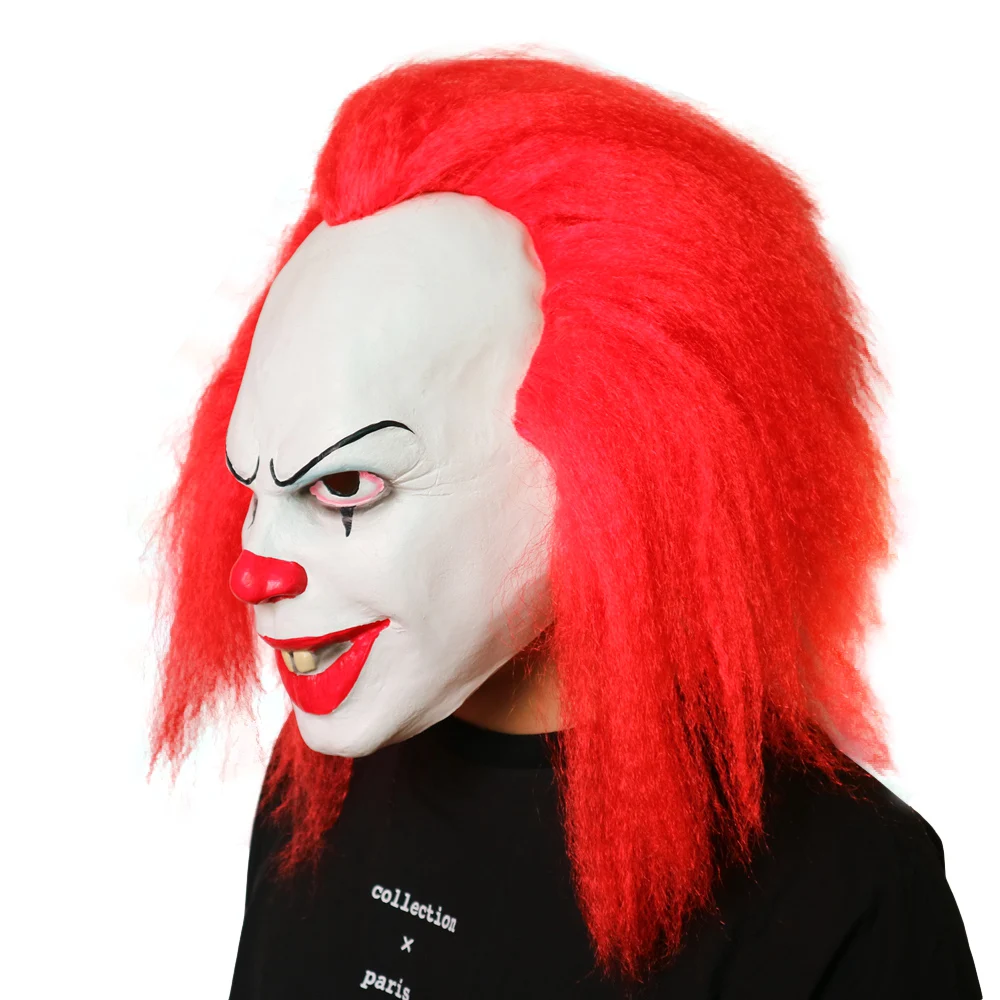 Красные волосы страшный латекс 1990 Стивен Кинг это клоун Pennywise Вечерние Маски