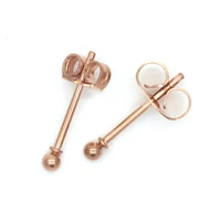 tq21 316 l stainless steel stud earrings super mini 2mm balls rose gold vacuum plating no easy fade allergy free