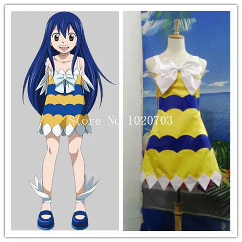 Бесплатная доставка на заказ Сказочный хвост Wendy Marvell желтое платье карнавальный