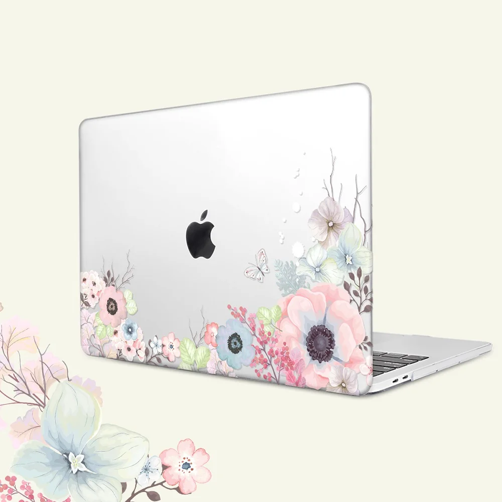 Цветочный чехол для ноутбука Macbook Air 11 13 13,3 жесткий пластиковый чехол для macbook New Pro 12 13 15 с сенсорной панелью retina