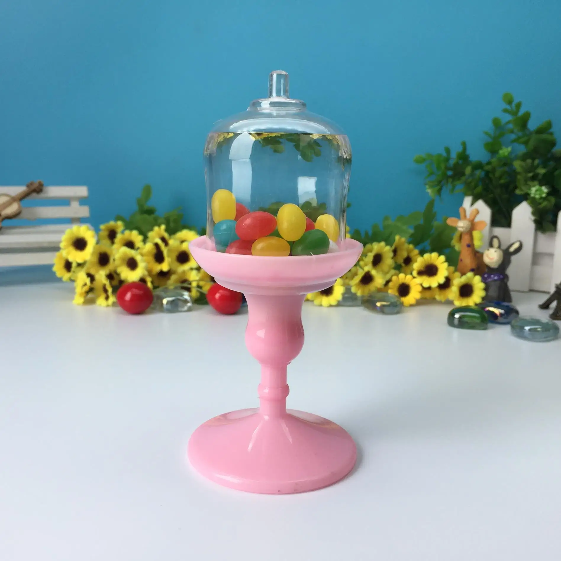 Прозрачный Пластик Кубок две части Коробки конфет свадебный подарок коробка