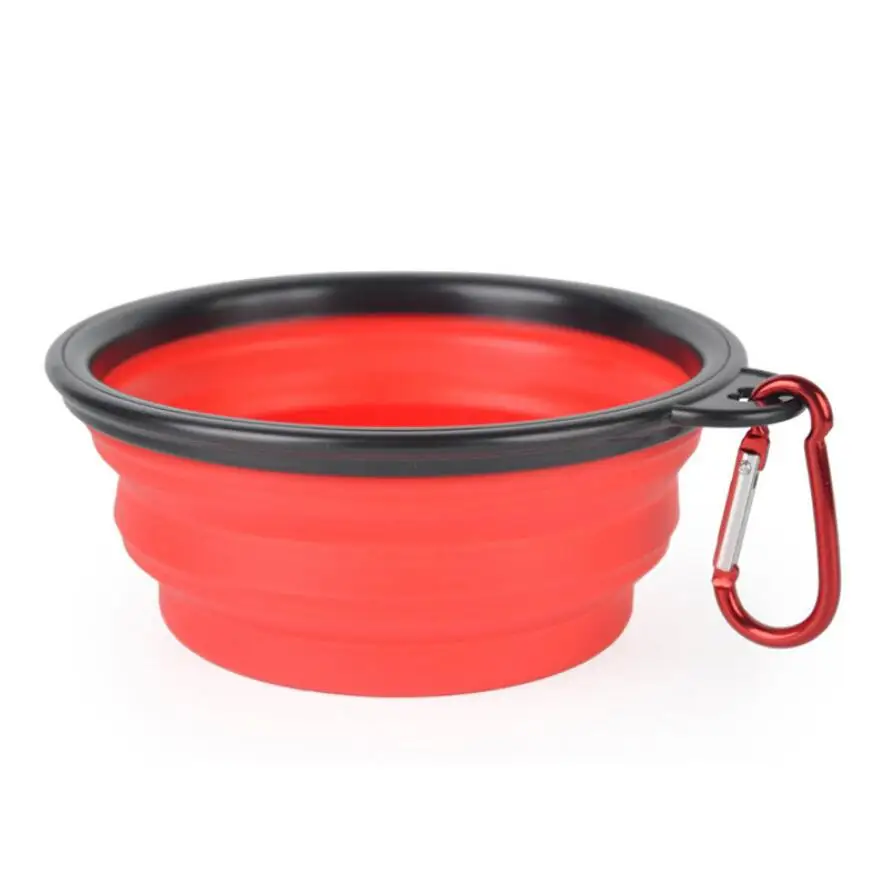 1 шт Дорожная собачья миска портативная уличная дорожная миска для собак силиконовая складная миска пищевая Питьевая Вода Чаша для продуктов 28