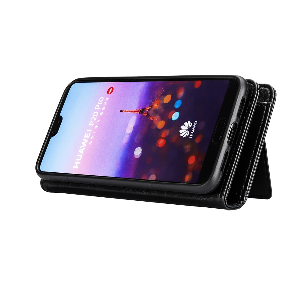 2 в 1 флип чехол для Huawei P20 Pro P20 плюс роскошный Съемный кожаный чехол для Huawei P20 Чехол подставка держатель телефона EEMIA